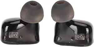 Generic Dynamiska Drivrutiner Earuds, DD och BA Drivers 0,78mm 2-stiftsgränssnitt Brusreducering 4 Toners Justerbara IEM Earuds Med Mic För Racing (Svart+guld)