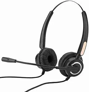 Cryfokt Telefonens Headset Ergonomiskt Callcenter -Headset med
