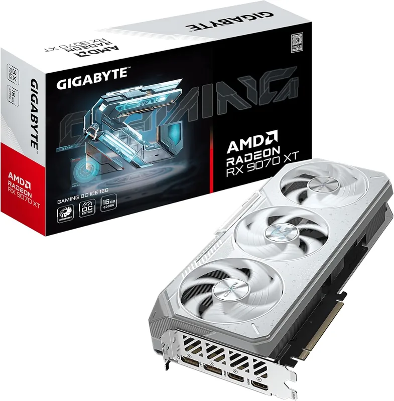 GIGABYTE Radeon RX 9070 XT Gaming OC Ice 16G grafikkort