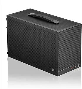 CPS K101 MESH Gery Mini ITX PC-chassi SFX-strömförsörjning, CPU-kylare, höjdbegränsning 68 mm, kompatibel med 3-fack grafikkort, längdbegränsning 340 mm, inklusive PCI-E 4.0-kabel, grå