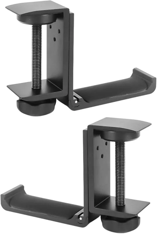 2 St Hopfällbar Headset-hållare i Metall för Skrivbord