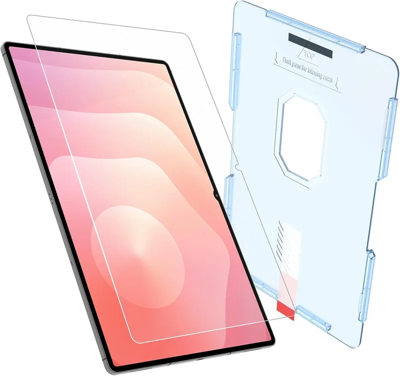 BERSEM Silkfeel skärmskydd för Samsung Galaxy Tab S11 Ultra 14,6 tum, härdat glas, EZ kit, automatisk justering