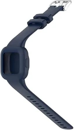 VBESTLIFE Ersättningsarmband för Klockarmband för GarminFit JR3 Soft Silikon Sportrem Lätt Svettsäker Vattentät Justerbar Storlek (Midnattsblå)