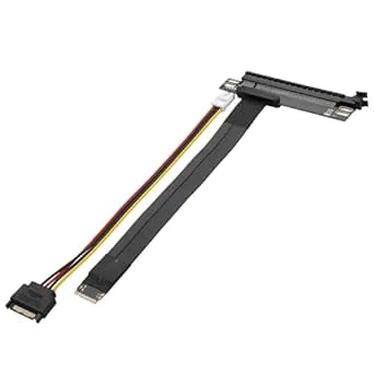 GINTOOYUN M.2 till PCIE-förlängningskabel M.2 NVME till PCI-E 3.0 X16 grafikhöjarkortskabel för chassimoderkort, grafikkort osv (180 grader)