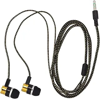 reflekterande fiberduk linje brusisolerande stereo in-ear hörlurar