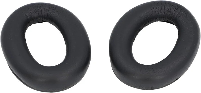 Jectse WH-1000XM2 MDR-1000X Ersättningsöronkuddar Bekväma Proteinläderkuddar för Ljudisolering Spelsessioner 2-pack (Svart)