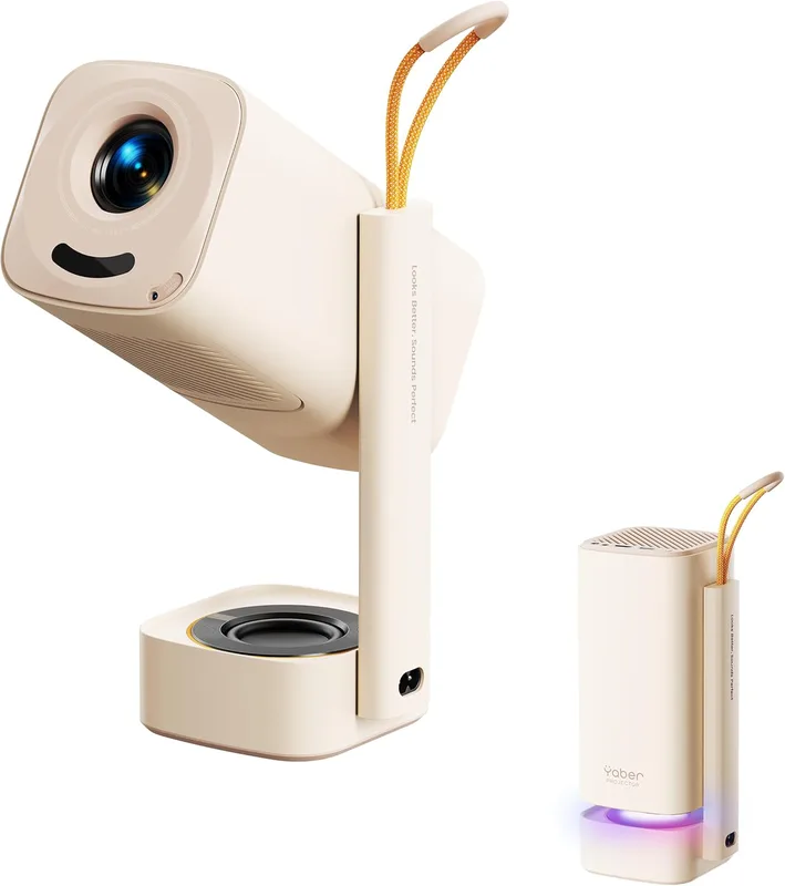 Miniprojektor 【Dolby Audio & Turbo Sonic Bass】Yaber T1 Pro Smart projektor Full HD 1080P med HDR 10, WIFI6 och Bluetooth