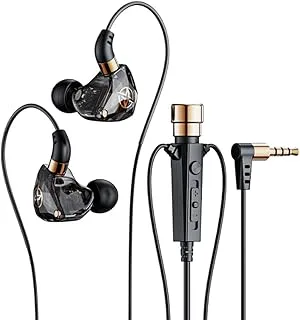 ISTOVO HiFi-TråDbundna HöRlurar med Mikrofonbrusreducerande Dynamiska HöRlurar i öRonsnäCkor Basheadset för Sport