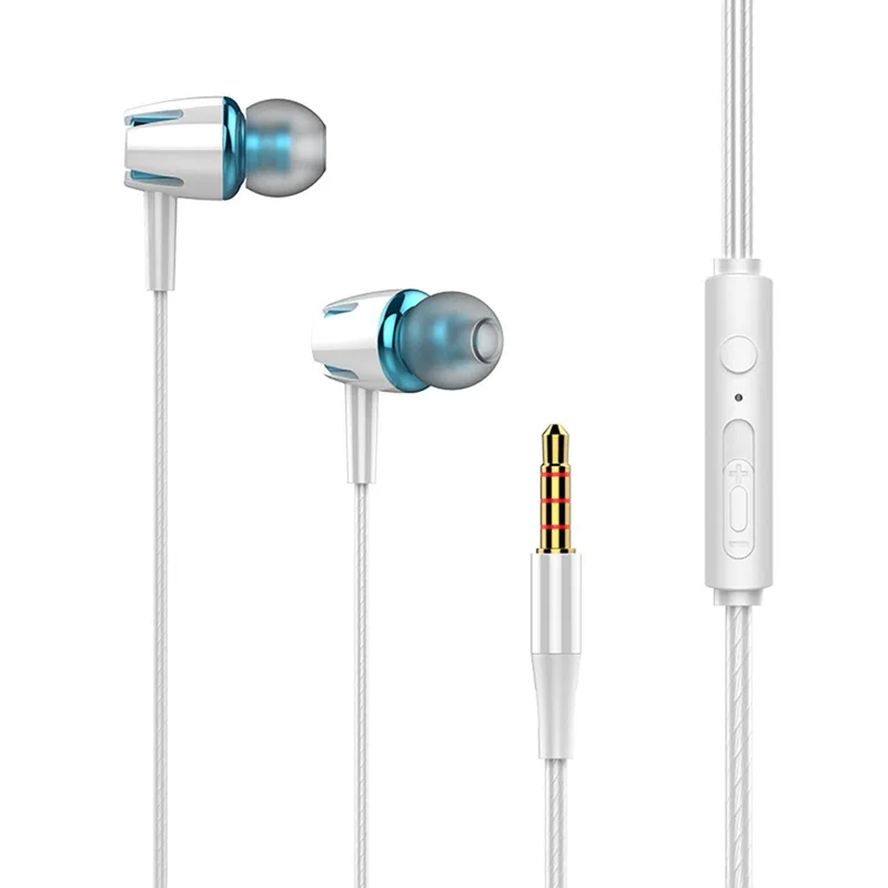 Generic trådbundna in-ear-hörlurar, blå