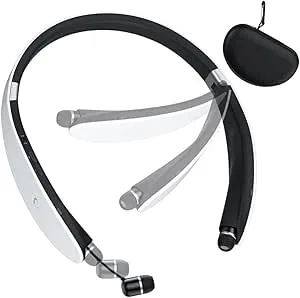 Feeshoppher hopfällbart nackbands-headset med infällbara brusreducerande öronsnäckor