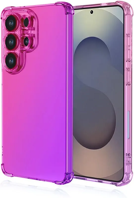HONLEN Fodral för Samsung Galaxy S26 Ultra Case, (6,9 tum) Transparent Gradient TPU Silikon Designat, 4 förstärkta hörn