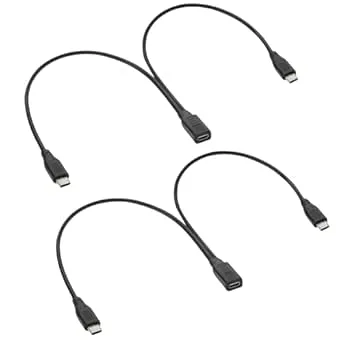 HENGBIRD Kort USB typ C hona till dubbel typ C hane laddkabel