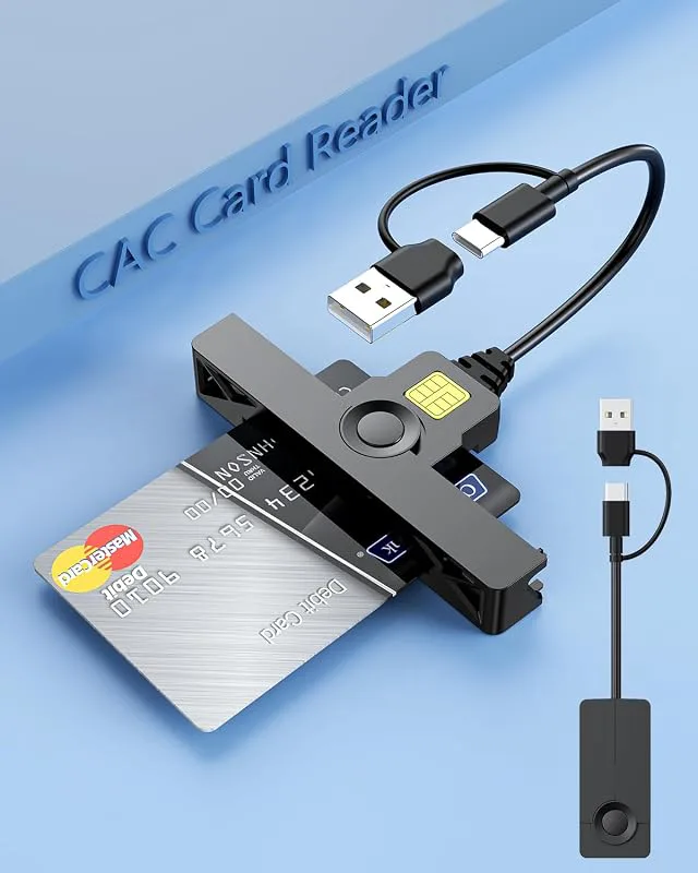 USB-A+ USB-C CAC-kortläsare