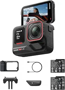 Insta360 Ace Pro 2 Xplorer Pro-paket – 8K vattentät actionkamera samkonstruerad med Leica, 1/1,3 tum sensor, dubbel AI-chip, ledande svagt ljus, Xplorer Grip Pro Kit för gatufotografering