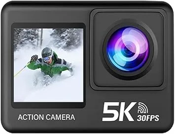Actionkamera, Actionkamera 5K WiFi Anti-shake Dubbelskärm 170° Vidvinkel