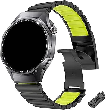 Titangummiarmband for Huawei Watch 5/GT6 Pro/GT5/GT4/4Pro/Ultimate/GT3 Ersätter Business Metal Sportarmband