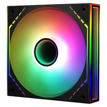 Termisk right-TR TL-M12-S CPU-fläkt 120 mm husfläkt ARGB, 4-pin PWM-anslutning tyst datorfläkt med S-FDB-lager, skrivbordsfläkt har båda sidor ARGB spegel ljuseffekt