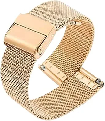 Cong Yi 18mm 19mm 20mm 21mm 22mm 23mm 24mm New Black Milanese rostfritt metall klockband Armband Armband med Quick Release Pin