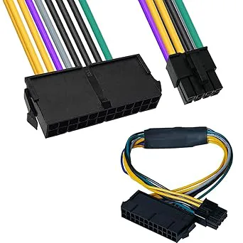 24 stift till 8-stifts ATX, PSU strömförsörjningsadapterkabel för DELL Optiplex moderkort 3020 7020 9020