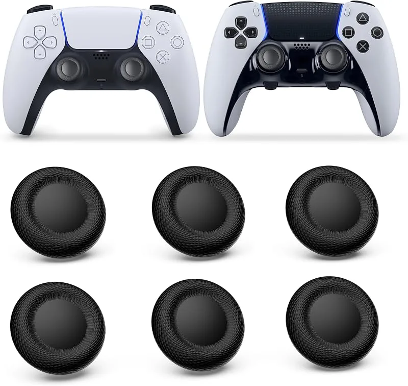 NEWDERY 6 st tumgrepp joystickskydd för PS5/PS4-kontroll