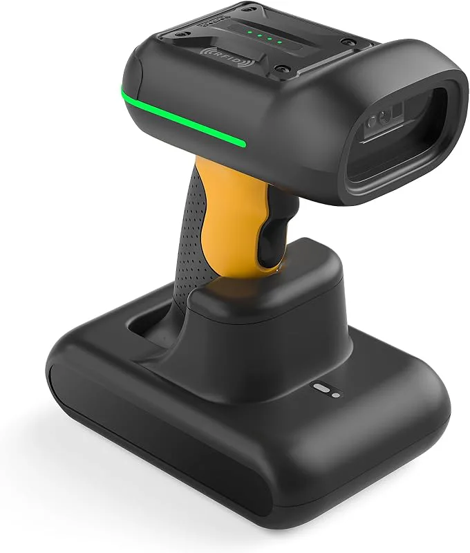 Inateck Trådlös industriell RFID-streckkodsläsare
