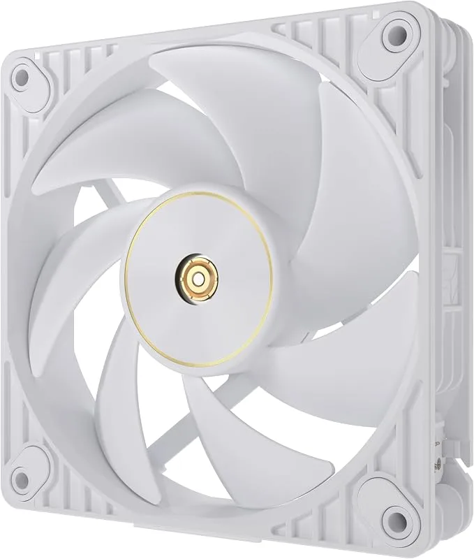 ASUS ProArt PF120 Single Pack, 120 mm PMW-fläkt, hög prestanda, 28 mm ram, LCP-blad, tyst drift, precisionsteknik, kedjekopplingar, vit