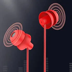 Acouto In Ear 3,5 Mm Hörlurar Trådbundna Hög Ljudkvalitet Sleep Drive By Wire Hörlurar för Mobiltelefoner Diafragma 4 2 Mm Sex Hög Tri-frekvens Utsökt Enhet Kärna 0 6g Material (Röd)