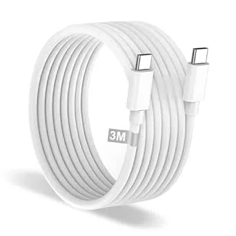 USB C kabel snabbladdning 3m, 60W iPhone 15 16 17 laddkabel