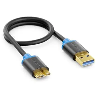 deleyCON 0,30m Kort Micro USB 3.0 Kabel