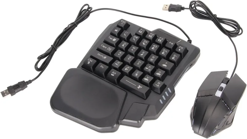Kabelansluten Gaming Tangentbord Mus Converter Combo High Sensitivity Mobile Game Adapter för för, Keypad Mus Adapter Set för PUBG Mobile,