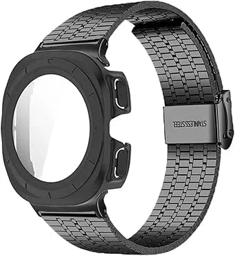 Metallarmband passform for Samsung Galaxy Watch 7 Ultra 47mm Strap Protector Fodral passar for galaxklocka 7 ultra 47mm PC + härdat glasfilm