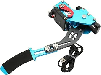 Cryfokt USB-Handbroms för Series S X PC för, 64-bitars 2 i 1 Sim Racing Game Handbroms med Hög Styvhet Kompressionsfjäder, Kontaktfri Hall Sensor Sim Racing (BLUE)