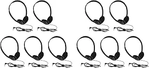 Uikdjgu 10 Klassrumshörlurar Barnhörlurar 3,5 mm Ljudheadset