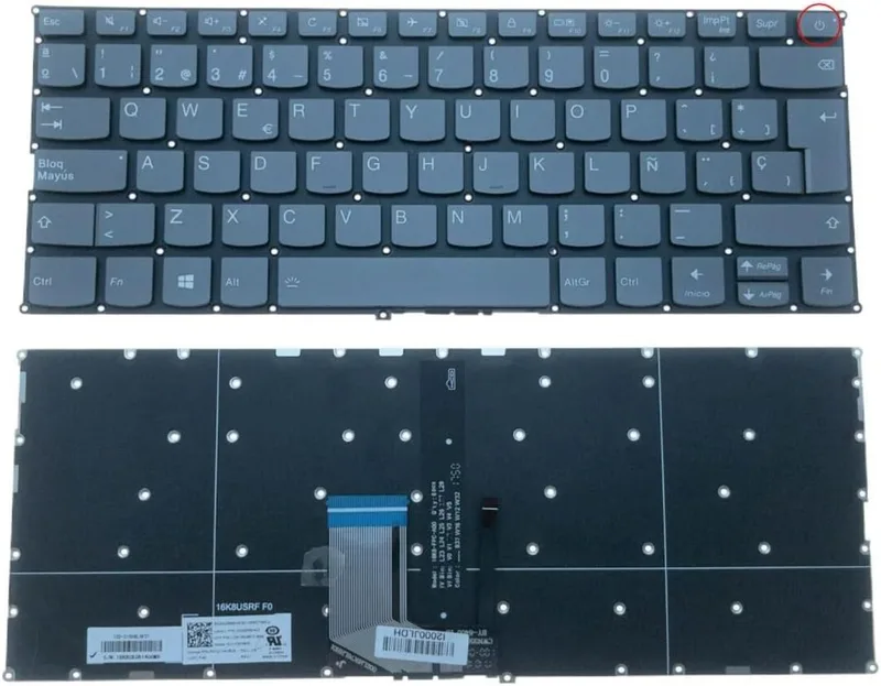 tangentbord för bärbar dator för Lenovo för ideapad 720s-14ikb 720S-14-serien LCM16K8 SN20M62403