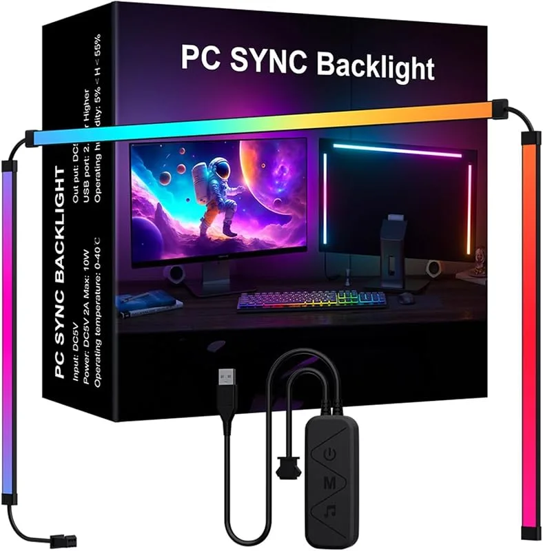 AARONMEI RGB LED-ljusremsa för PS5 Pro, flerfärgad