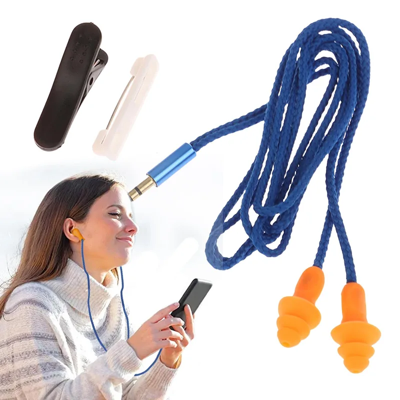 Generic bullerisolerande in-ear-hörlurar, blå