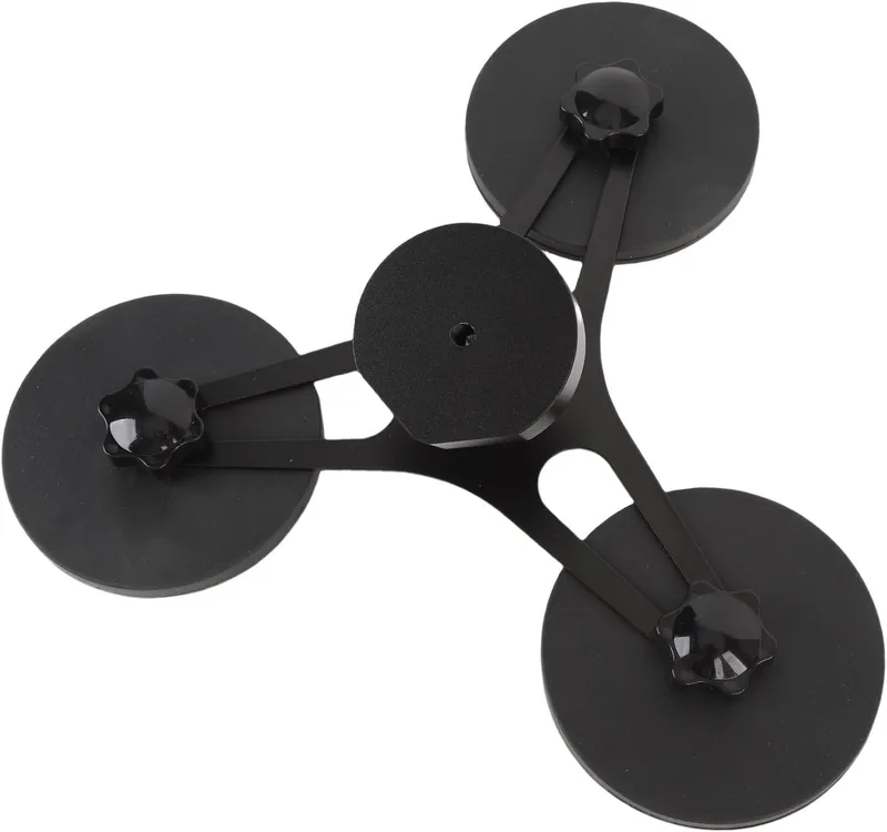 Satellitmagnetisk Monteringsfäste Flexibelt Vinkel Takfäste för Mini Parabolantenner på Resande Fot för Roadtripentusiaster Legerat Stål Svart Färg