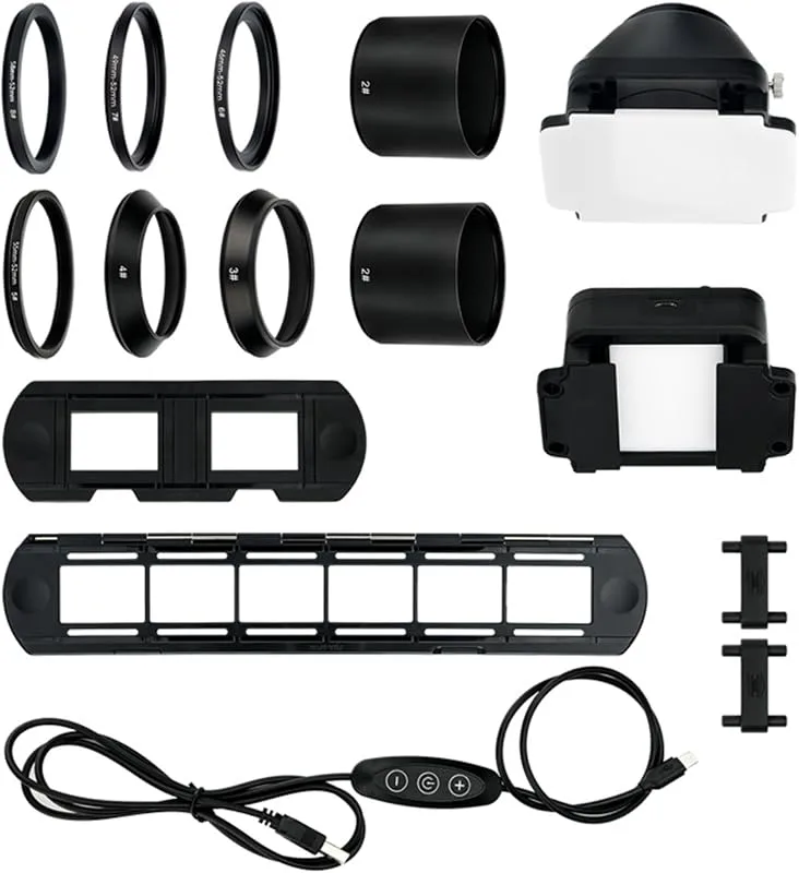 Filmdigitaliserande adapter LED-ljus negativ skanner diabilder digital omvandlare 35 mm film digitaliserande adapter set