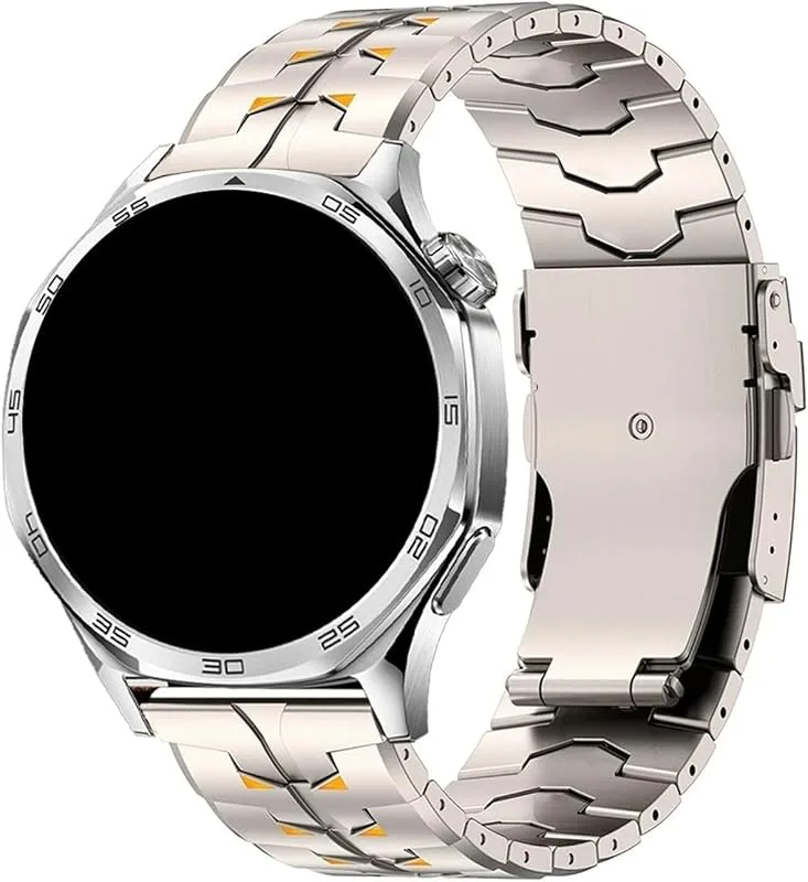 22mm titanremmar For Huawei Watch 5 4 GT 6 6Pro GT5 GT4 GT3 46mm Ultimate 2 män metallbandsarmband