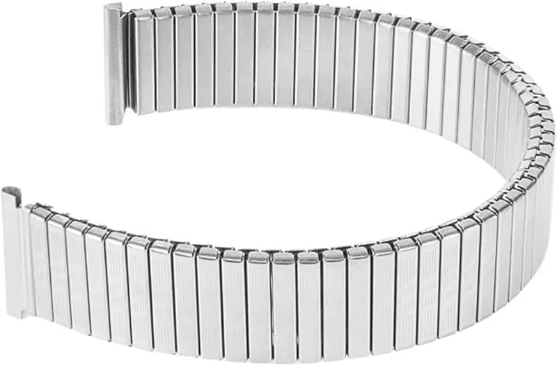 Rostfritt stål elastiskt klockarmband 14mm 16mm 18mm 20mm metall stretch expansionsklockarmband