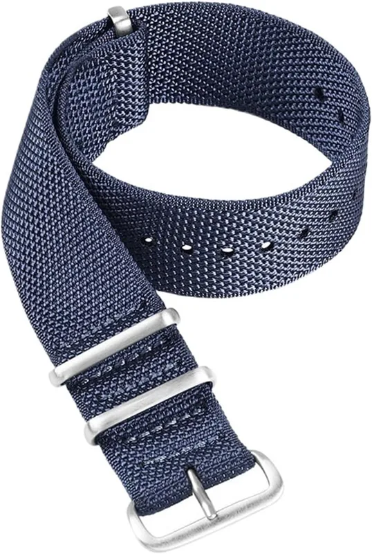 Ribbat Nylon Klockarmband 20mm 22mm Vattentätt Flätat For Casual Sport