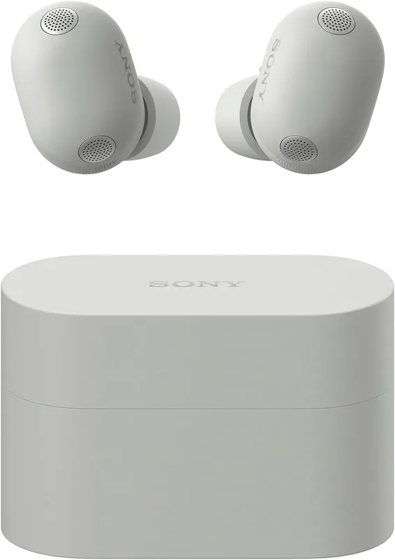 Sony WF-1000XM6 Flaggskeppsmodellen av trådlösa öronsnäckor med brusreducering, Bluetooth, signaturhögupplöst ljud, tydliga samtal, 24 timmars batteritid, IPX4, iOS och Android – platinasilver
