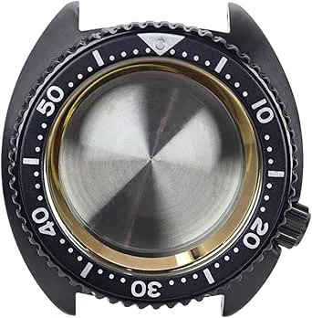 Svart 45 mm safirglas klockfodral 3,8 O'clock Inskruvad krona kompatibel for Nh35 Nh36 4R36 rörelse