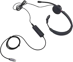 Tomantery Telefon Headset Brusreducerande Lättvikts USB C