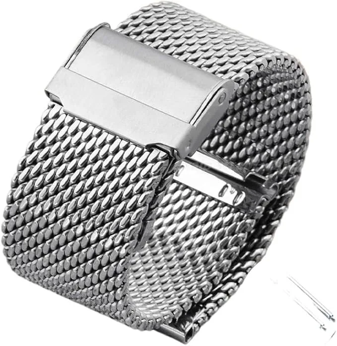 1,0 Mm Nät Milanesiskt Klockarmband For Omega For Seiko Snabbkoppling I Rostfritt Stål