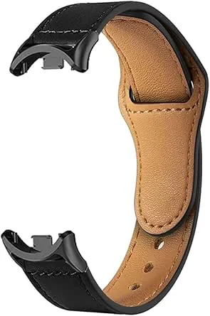 Mjukt och andningsbart läderrem som är lämpligt for Cartier/tank/solo/Santos klocktillbehör(Light brown-silver,20mm)