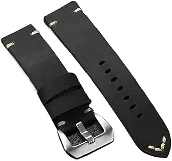 Handgjort Klockarmband I Första Lagret, For Panerai PAM111 441, 24 Mm, 26, Vintageläderarmband, Mjukt Herrarmband