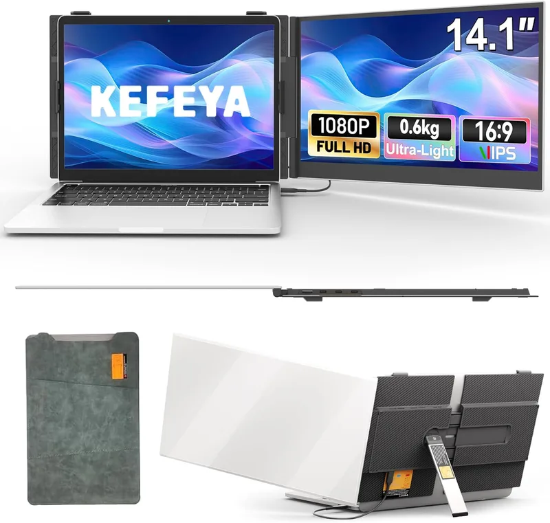 KEFEYA 15,6" bärbar skärm 1080P FHD