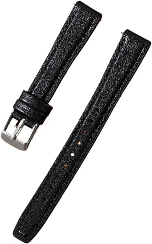 Tunt handledssilikonläderarmband 12 mm 14 16 damarmband liten storlek bredd armband universella klocktillbehör