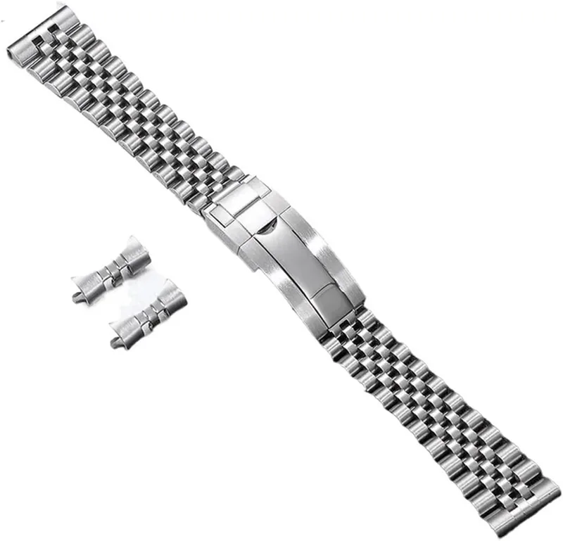 Böjt Klockarmband For Rolex Daytona Submariner Yacht-Master GMT Lyxigt Massivt Rostfritt Stålarmband For Jubilee